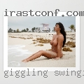 Giggling swinging breasts